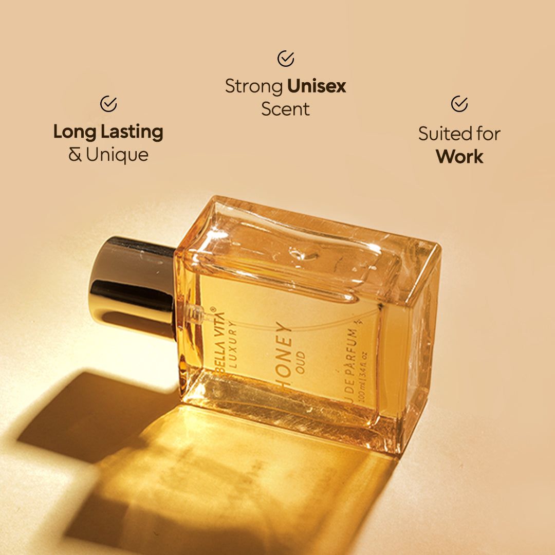 BellaVita Luxury Honey Oud Perfume 3.38 oz / 100ml | Men’s Eau de Parfum Spray